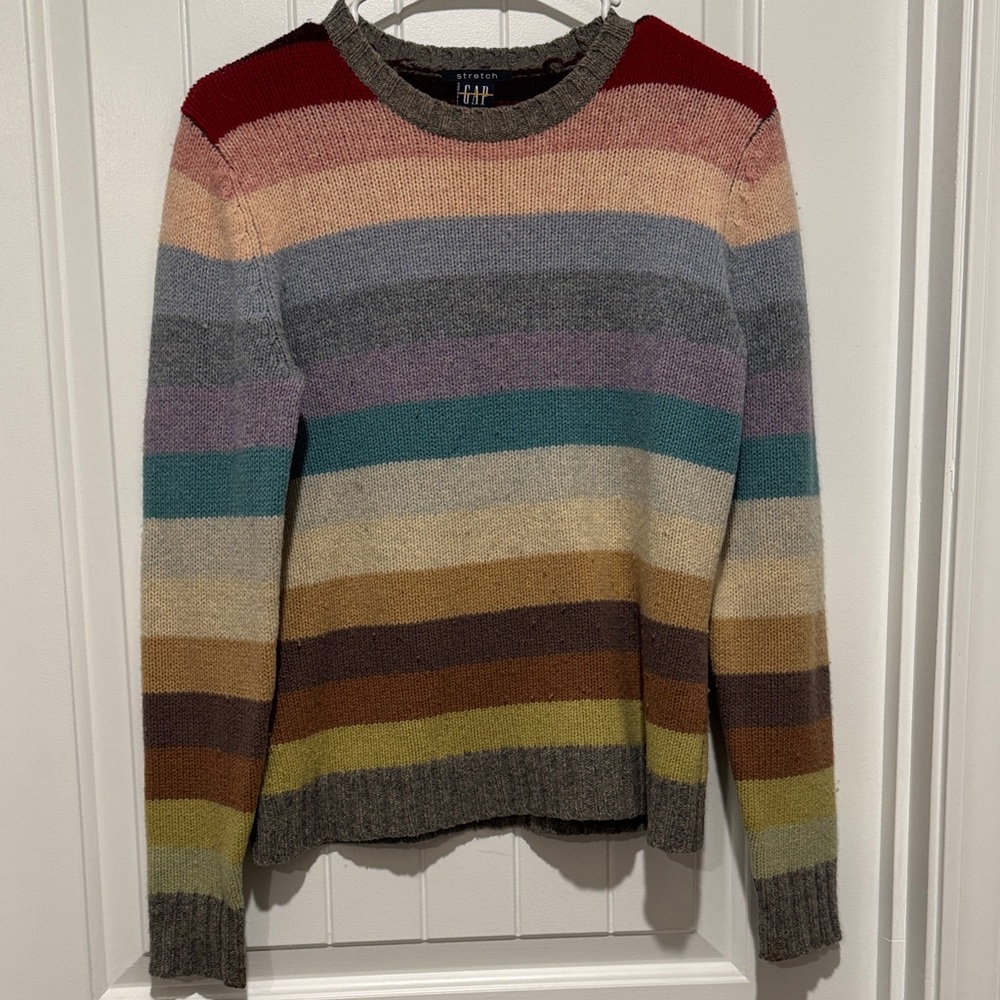 GAP Multicolor Striped Crewneck Sweater